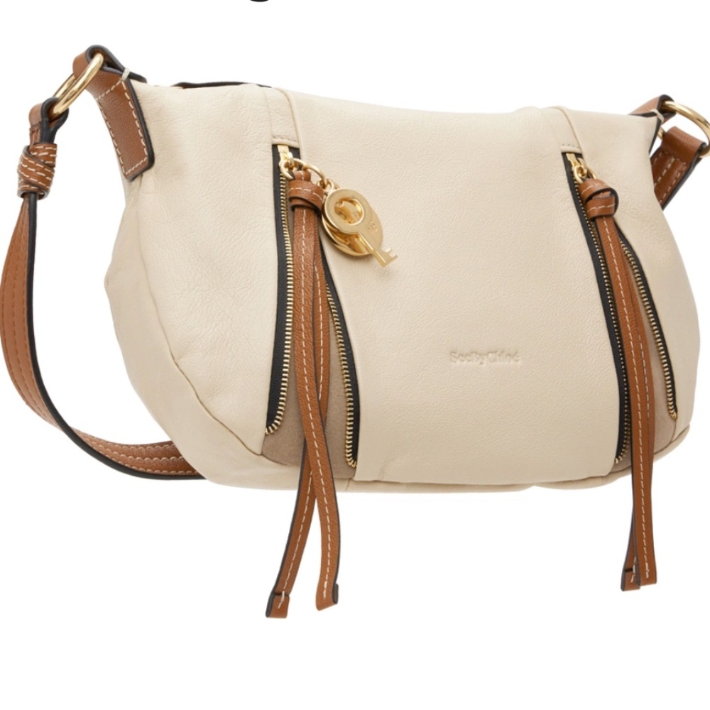 See by Chloé Beige Indra Moon Bag